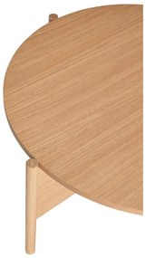 Кръгла масичка за кафе от декор от дъб в естествен цвят ø 86 cm Heritage – Hübsch