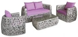 Градински ратанов сет Khaki - Сив