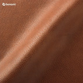 Ъглов диван от рециклирана кожа в цвят коняк, десен ъгъл, 282 см Fairfield - Bonami Selection