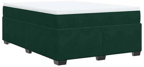 3285284 vidaXL Боксспринг легло с матрак, зелена, 140x190 см, кадифе