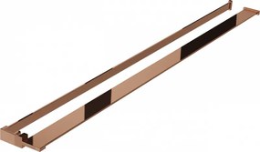 Mexen полица за душ кабина с релса за кърпи, розово злато - 800-02-60