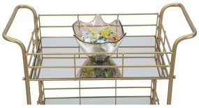 Количка за сервиране на 3 нива със златен дизайн Reo Carrello - Mauro Ferretti