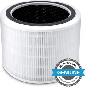 Резервен филтър за пречиствател на въздух Levoit Core 200S, 1 бр, 3 степенна филтрация, True HEPA, Бял