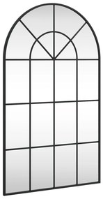 358627 vidaXL Стенно огледало, черно, 60x100 см, арка, желязо