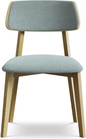 Син трапезен стол от масивна дървесина Niu – Makamii