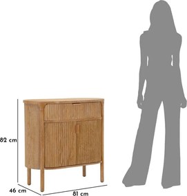 Скрин от масивна ела в естествен цвят 81x82x46 cm Gothenburg – Mauro Ferretti