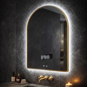 Огледало LED 80x60cm CAMLOT Brush Gold