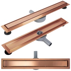 Линеен отводнител REA Neox pro Brushed l. Copper 60