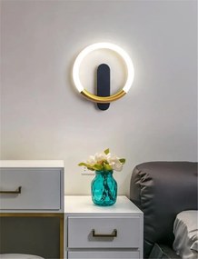 СТЕННА ЛАМПА LED LHJ068-W C BRUSH GOLD/BLACK