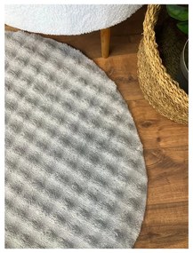 Сив кръгъл килим подходящ за пране ø 120 cm Bubbly – Oyo Concept