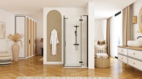 Душ кабина REA Hugo Black 100x90