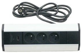 Ъглов контакт 3x 230V + USB-A 3,1A + USB-C 15,5W 230V