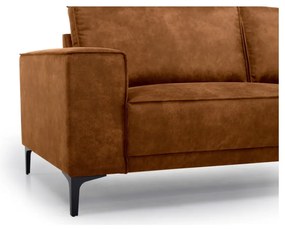 Светлокафяв ъглов диван от изкуствена кожа (ляв ъгъл) Copenhagen - Scandic