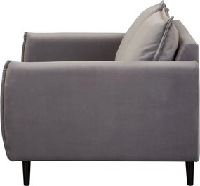 Сив кадифен диван 138 cm Juli – Ropez