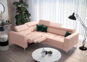 Ъглов диван Milo LTHR-Roz-Left