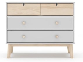 Бял нисък скрин за деца 100x81 cm Estefania - Marckeric