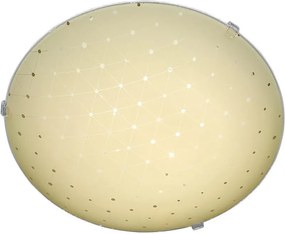Плафониера ТРИНИТИ LED, ø300, екрю гланц, 18W, 4000K
