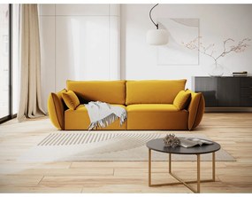 Кадифен диван в цвят горчица 208 cm Vanda – Mazzini Sofas