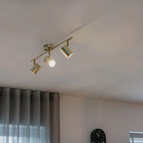 Модерна таванна лампа месинг 3-светлина регулируема - Jeana