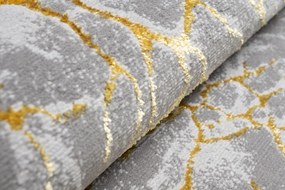 Опростен модерен килим в сиво със златен мотив Ширина: 120 см | Дължина: 170 см