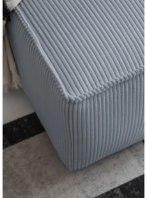 Светлосив разтегателен ъглов диван от рипсено кадифе (ляв ъгъл) Brave Dave – Miuform