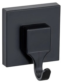 Черни самозалепващи пластмасови куки в комплект от 2 бр. Quadro – Wenko