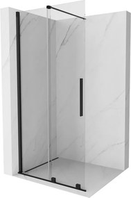 Mexen Velar плъзгаща се душ стена Walk-in 90 x 200 см, прозрачна 8 мм, черна