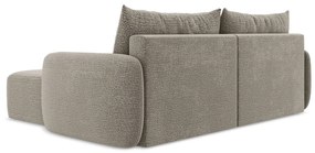 Бежов разтегателен ъглов диван с място за съхранение (десен ъгъл) Kalena – Makamii