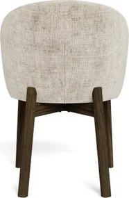 ДЕБОРА Бежово (тъкан Juto 4)/рамка опушен дъб (нюанс на орех) - ДЪРВЕН СТОЛ ЗА ДНЕВНА, ТРАПЕЗАРИЯ, ОФИС