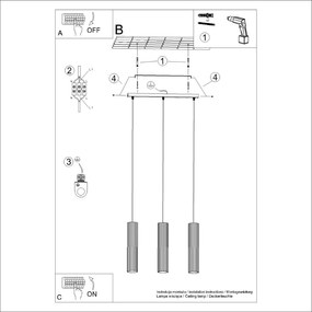 Висящо осветително тяло в златист цвят Gleam – Sollux