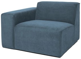 Син модулен диван от рипсено кадифе (ляв ъгъл) Sting – Scandic