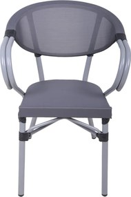 Сив метален градински стол Toskana – Garden Pleasure