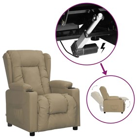 3093445 vidaXL Изправящ стол, капучино, изкуствена кожа