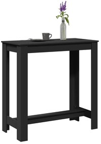 854410 vidaXL Бар маса, черна, 102x50x103,5 см, инженерно дърво
