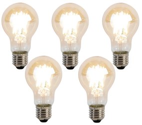 Комплект от 5 димируеми LED крушки E27 Kelvin A60 Goldline 8W 806lm 2000-2700K