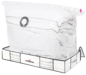 Комплект от 2 бели кутии за съхранение под леглото с вакуумна опаковка XLarge Underbed , 105 x 15,5 cm Life - Compactor