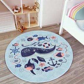 Син детски килим ø 80 cm Comfort - Mila Home