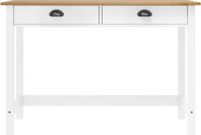 288994 vidaXL Конзолна маса Hill с 2 чекмеджета 110x45x74 см бор масив