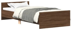 835945 vidaXL Рамка за легло без матрак кафяв дъб 90x190 см инженерно дърво