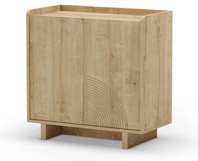 Шкафче от дъбов декор в естествен цвят 80x80x40 cm Daira – Marckeric