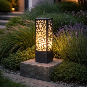 Модерен външен стълб черен 40 см IP44 - Nicole