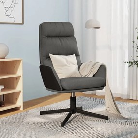 341149 vidaXL Релакс стол, тъмносив, текстил