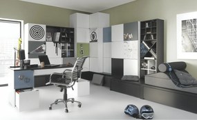 Гардероб Young Ъгъл with drawer-White