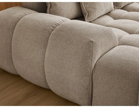 Кафяво-сив шенилов сгъваем/с място за съхранение ъглов диван (десен ъгъл/U форма) Everest – Bobochic Paris