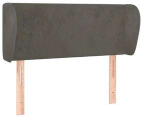 3116895 vidaXL Горна табла за легло с уши, тъмносива, 83x23x78/88 см, кадифе