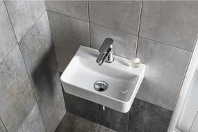 Бял керамичен малък умивалник 36x25 cm Gerda – Sapho