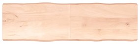 363919 vidaXL Плот за маса 200x60x(2-6) см необработено масивно дърво жив ръб