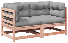 3295828 vidaXL Градински комплект с възглавници, 2 части, дугласка ела масив