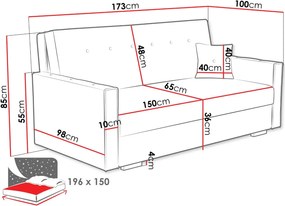Разтегателен диван Viva Sonic IV-Бял