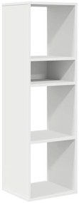 860283 vidaXL Библиотека, бяла, 34x31x112 см, инженерно дърво